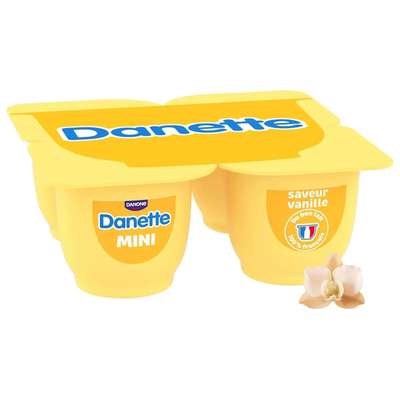 Mini crème dessert vanille, Danette  (4 x 70 g)