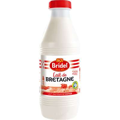 Lait frais pasteurisé entier, Bridel (1 L)