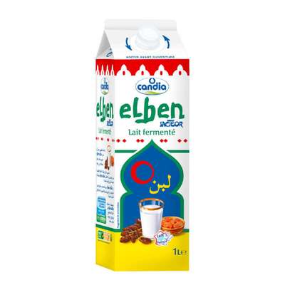 Lait frais fermenté maigre pasteurisé elben, Lacteor Candia (1 L)