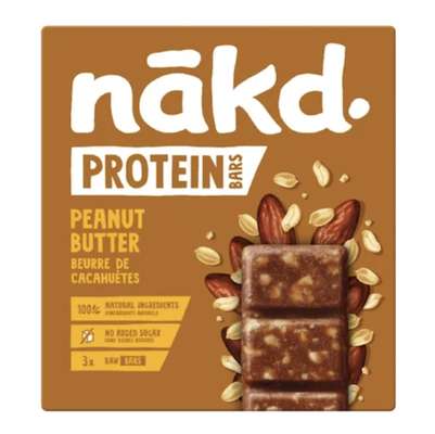 Barres protéinées beurre de cacahuètes, Nakd (x 3, 135 g)