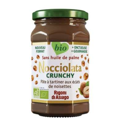 Pâte à tartiner nocciolata crunchy BIO, Rigoni di Asiago (325 g)