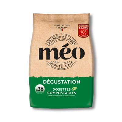 Café dosettes dégustation compatible Senseo, Méo (x 36)