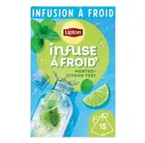 Infusion à froid menthe / citron vert, Lipton (x 15 sachets, 35 g)