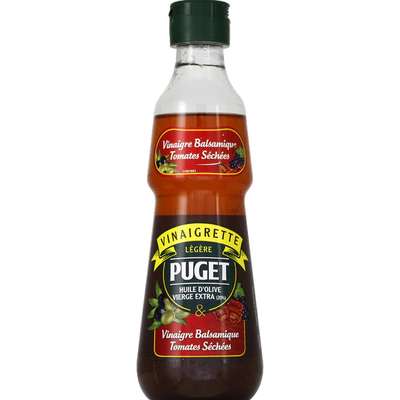 Vinaigrette légère à base de vinaigre balsamique tomates séchées, Puget (330 ml)