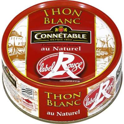 Thon blanc germon au naturel Label Rouge, Connetable (160 g)