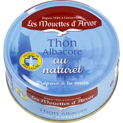 Thon Albacore au naturel, Les Mouettes d'Arvor (112 g)