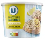 Rillettes de sardine aux zestes de citron, U (140 g)