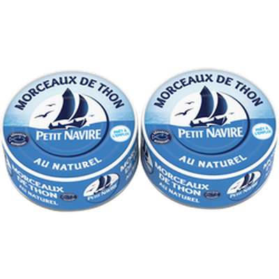 Morceaux de thon au naturel , Petit Navire (2 x 112 g)