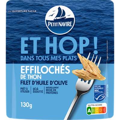 Éffilochés de thon Filet d'Huile d'Olive, Petit Navire  (130 g)