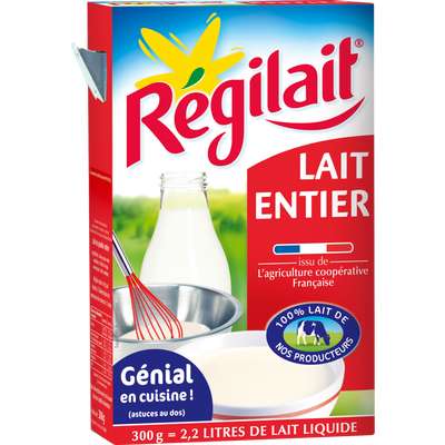 Lait entier en poudre, Regilait (300 g)