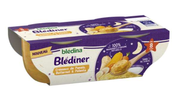 Blédiner crémeux de panais butternut & polenta - dés 8 mois, Blédina (2 x 200 g)