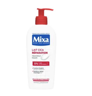 Lait cica-réparation peaux sensibles, Mixa  (250 ml)