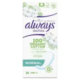 Protège-slips 100% coton organic Normal, Always (x 28)