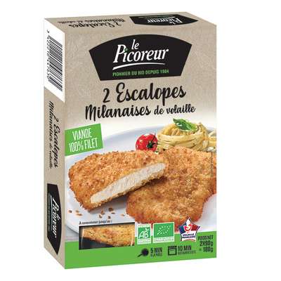 Escalope de volaille milanaise BIO, Le Picoreur (x 2, 180 g)