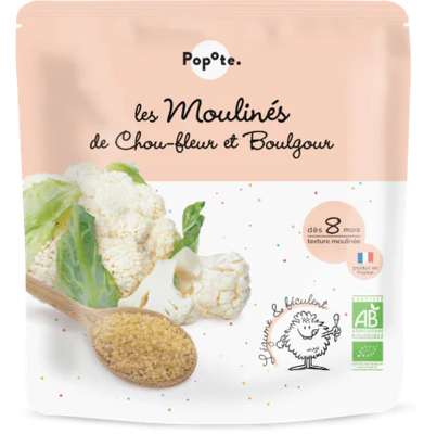 Les Moulinés de Chou-Fleur & Boulgour - dès 8 mois, Popote (180 g)