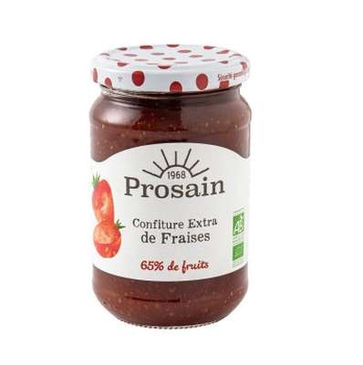 Confiture extra de fraise BIO, Prosain (350 g)