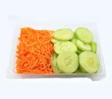 Duo de légumes frais à croquer : carotte concombre (barquette de 300 g), UE