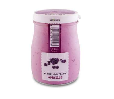 Yaourt à l'ancienne aux fruits myrtille, Beillevaire (180 g)