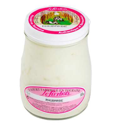 Yaourt à la rhubarbe, Fierbois (180 g)