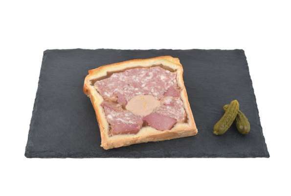 Pâté en croûte charcutier au foie gras, Maison Conquet (environ 200 g - 250 g)