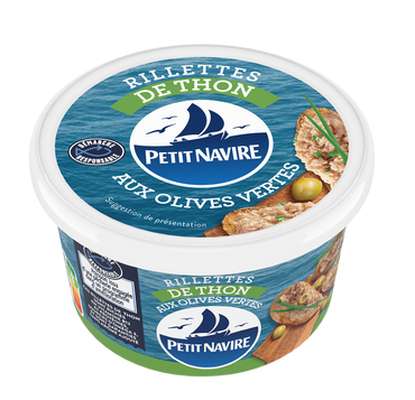 Rillettes de thon aux olives vertes, Petit Navire (125 g)