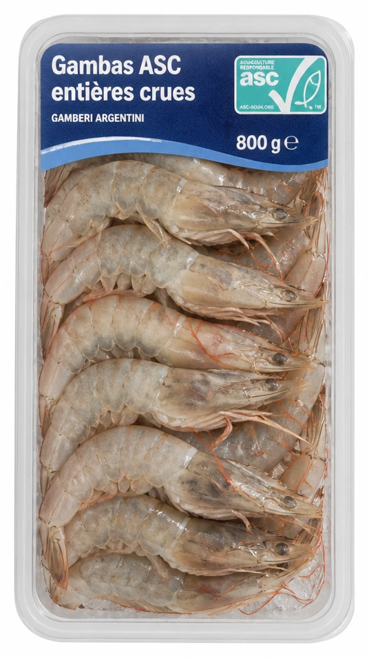 Gambas ASC entières crues