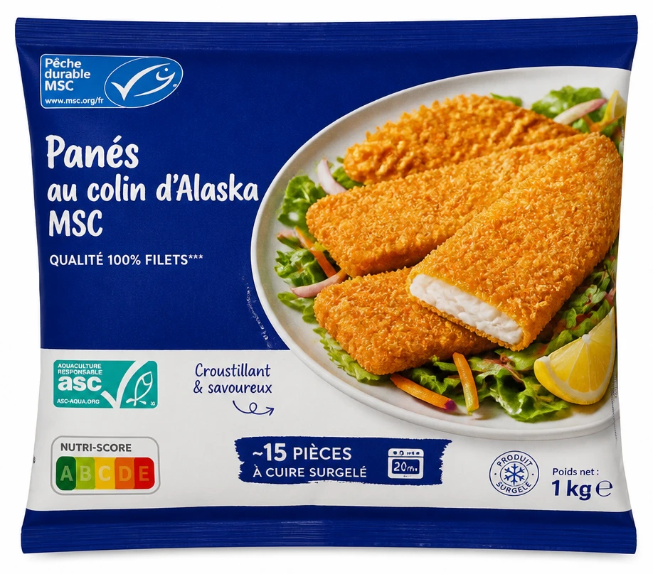 Panés au colin d'Alaska MSC