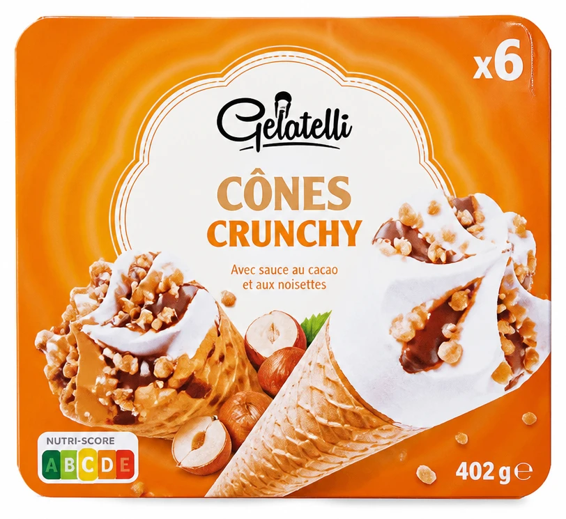 Gelatelli Cônes crunchy