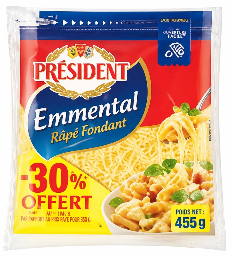 Président Emmental Rapé