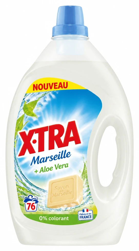 X-Tra Lessive liquide Marseille et aloe vera