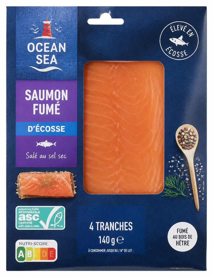 Saumon fumé d'Ecosse 4 tranches