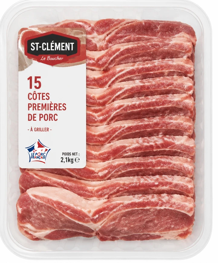 15 côtes premières de porc St-Clément le Boucher