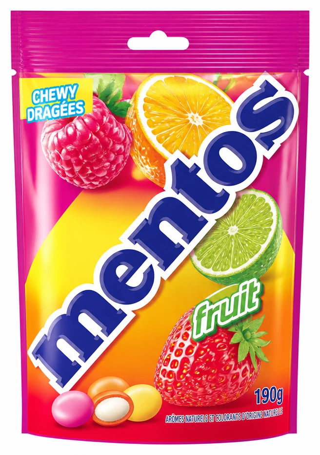 Mentos menthe ou fruits