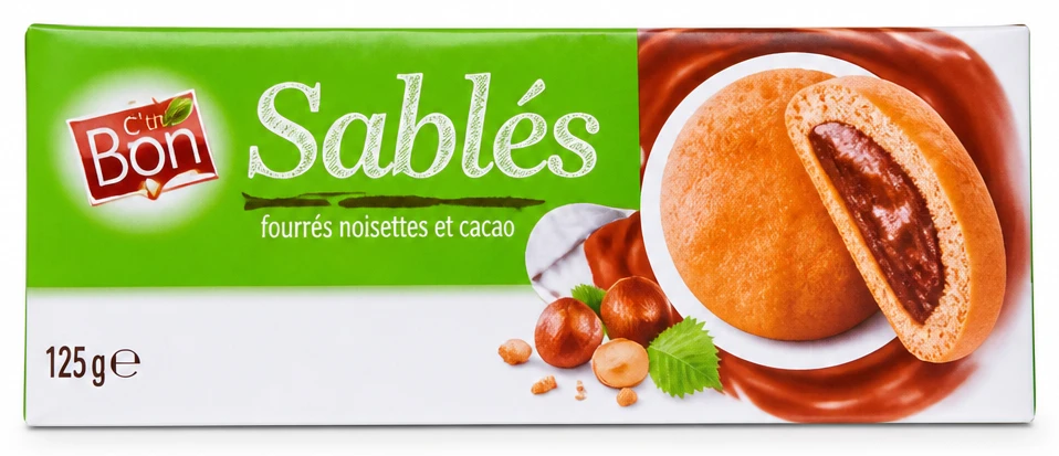 C'tro Bon Sablés fourrés noisettes et cacao