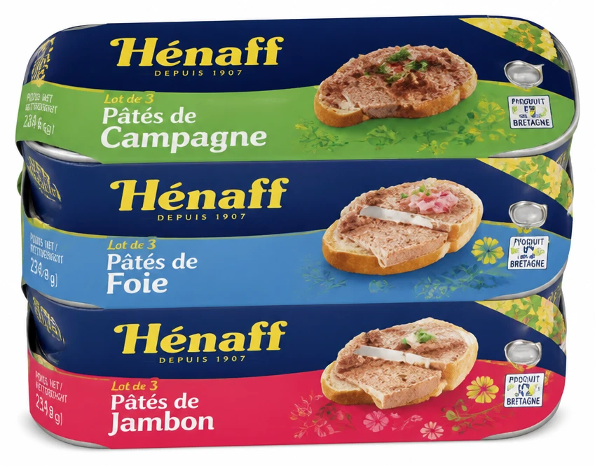 Hénaff Lot de 3 Pâtés