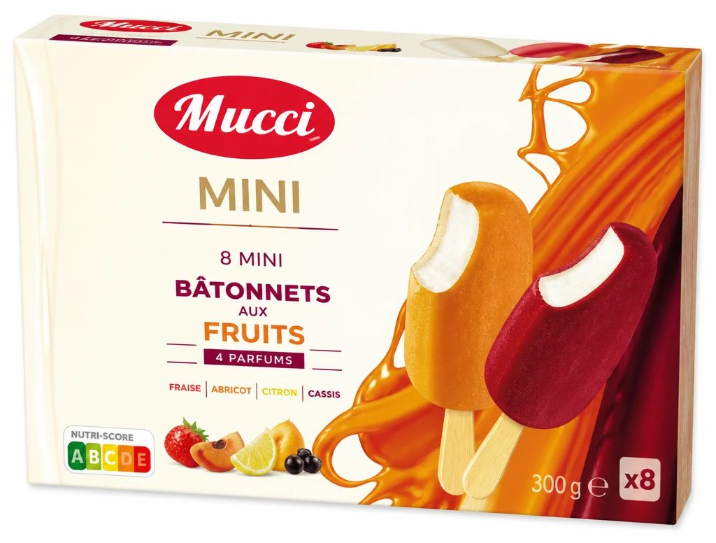 Mucci 8 mini bâtonnets aux fruits