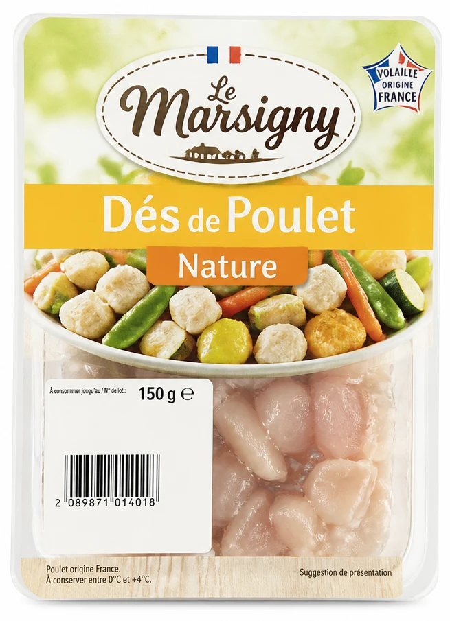 Le Marsigny Dés de Poulet Nature