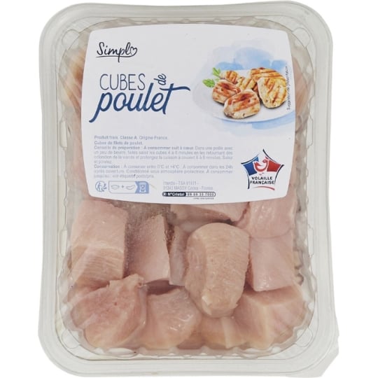 Morceaux de Poulet Blanc en Cubes Petit Prix SIMPL