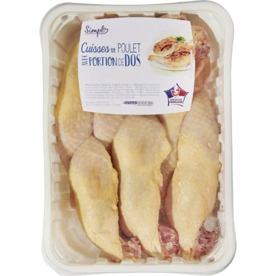 Cuisses de Poulet Jaune Avec Portion de Dos SIMPL'