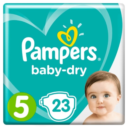 Couches Bébé Taille 5 11-23kg Baby Dry PAMPERS PAMPERS