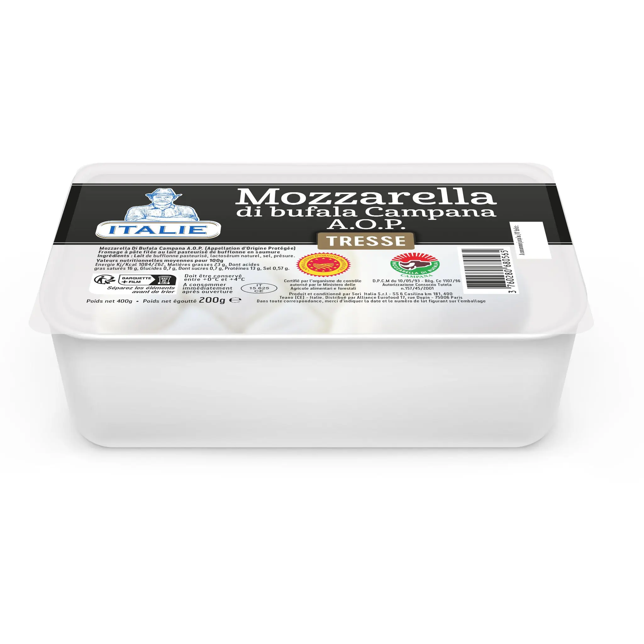Tresse de mozzarella di bufala Campana AOP