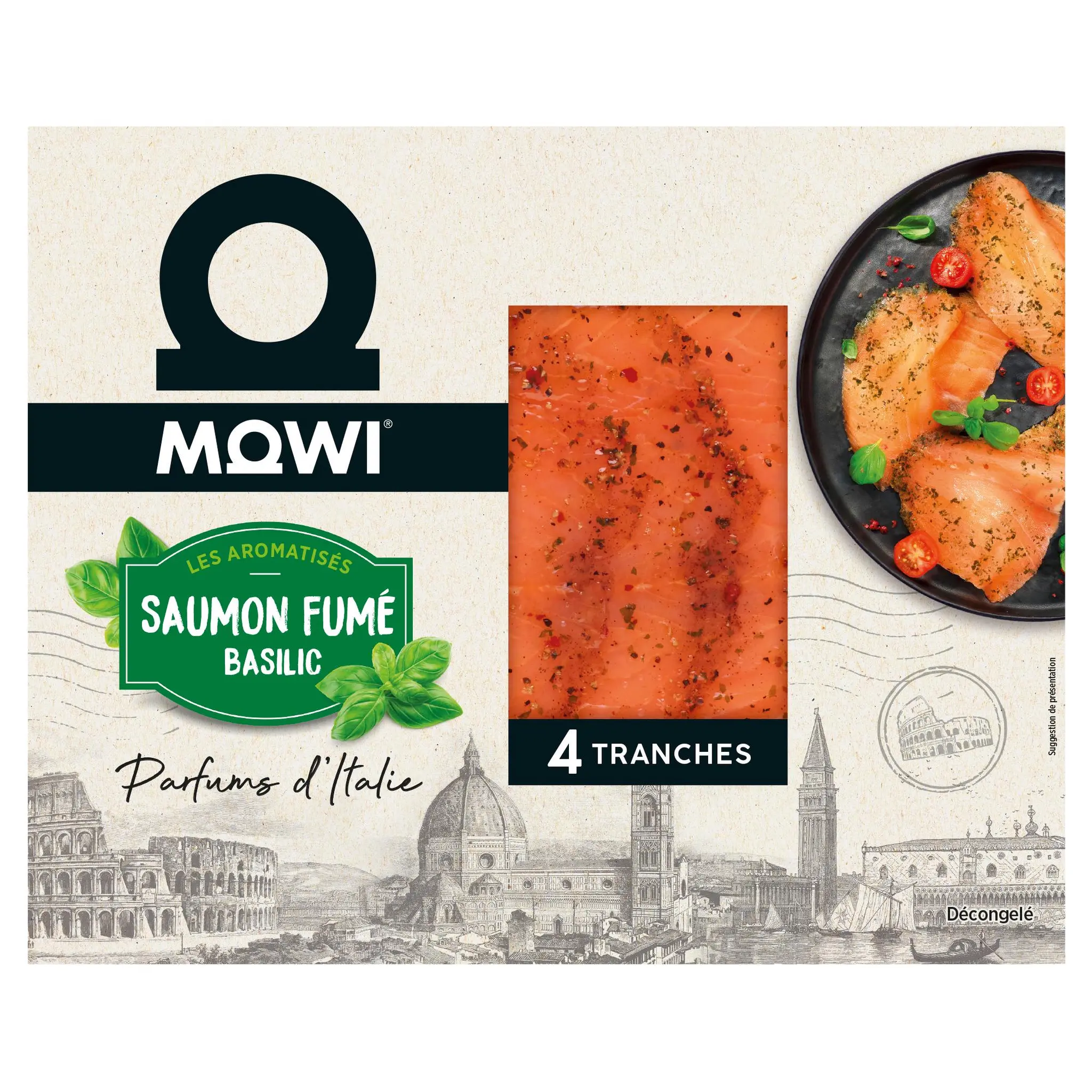 MOWI Saumon fumé de Norvège au basilic