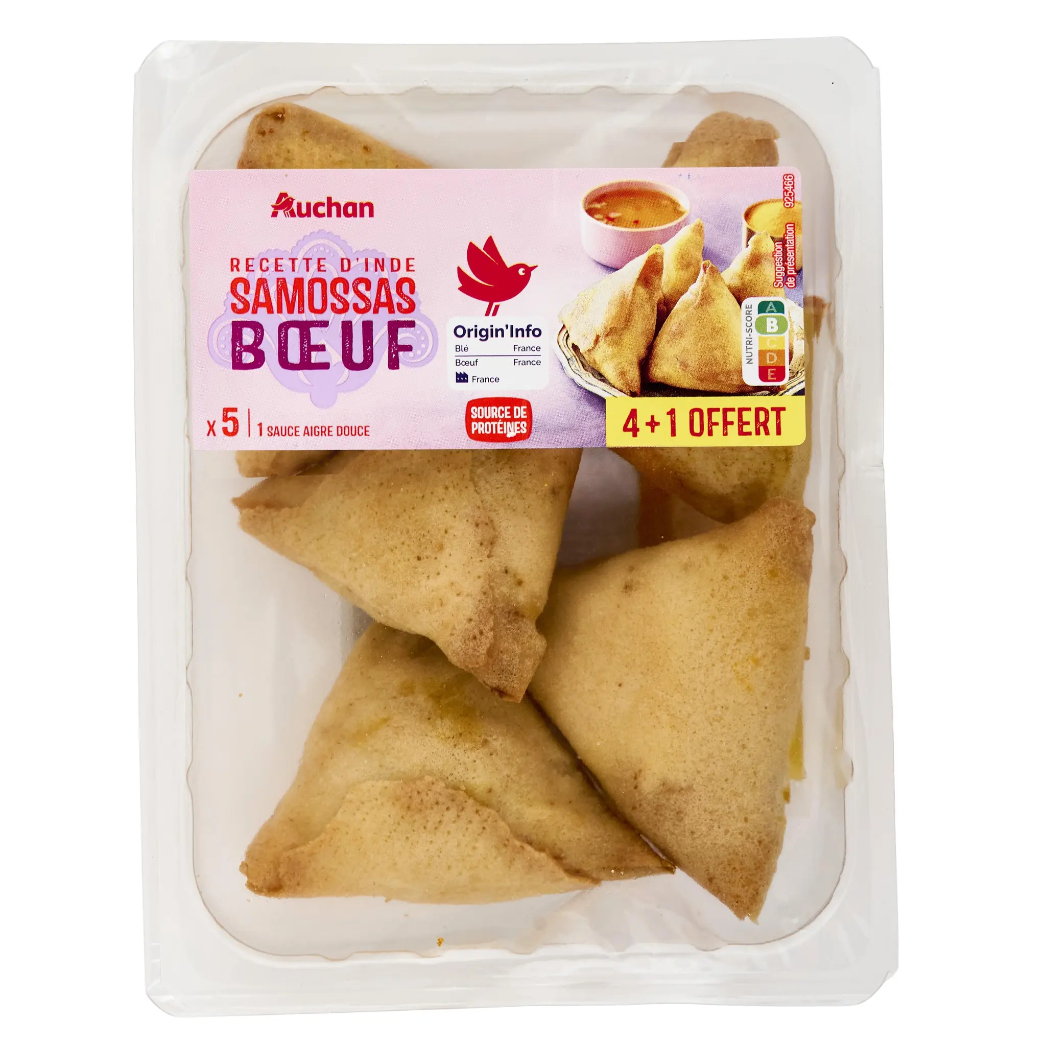 AUCHAN Samossas de boeuf avec sauce