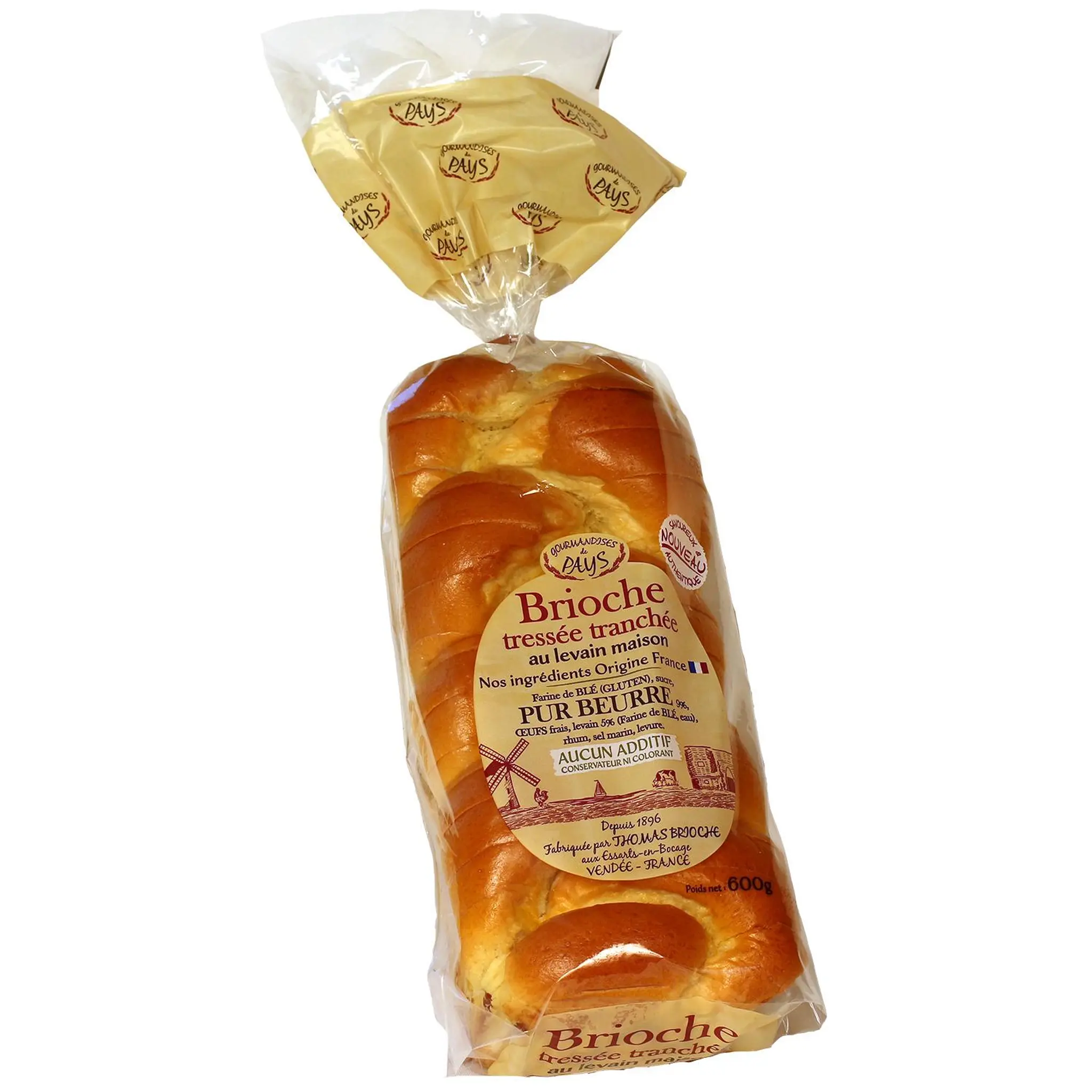 MALINE THOMAS Brioche tradition pur beurre en tranches épaisse