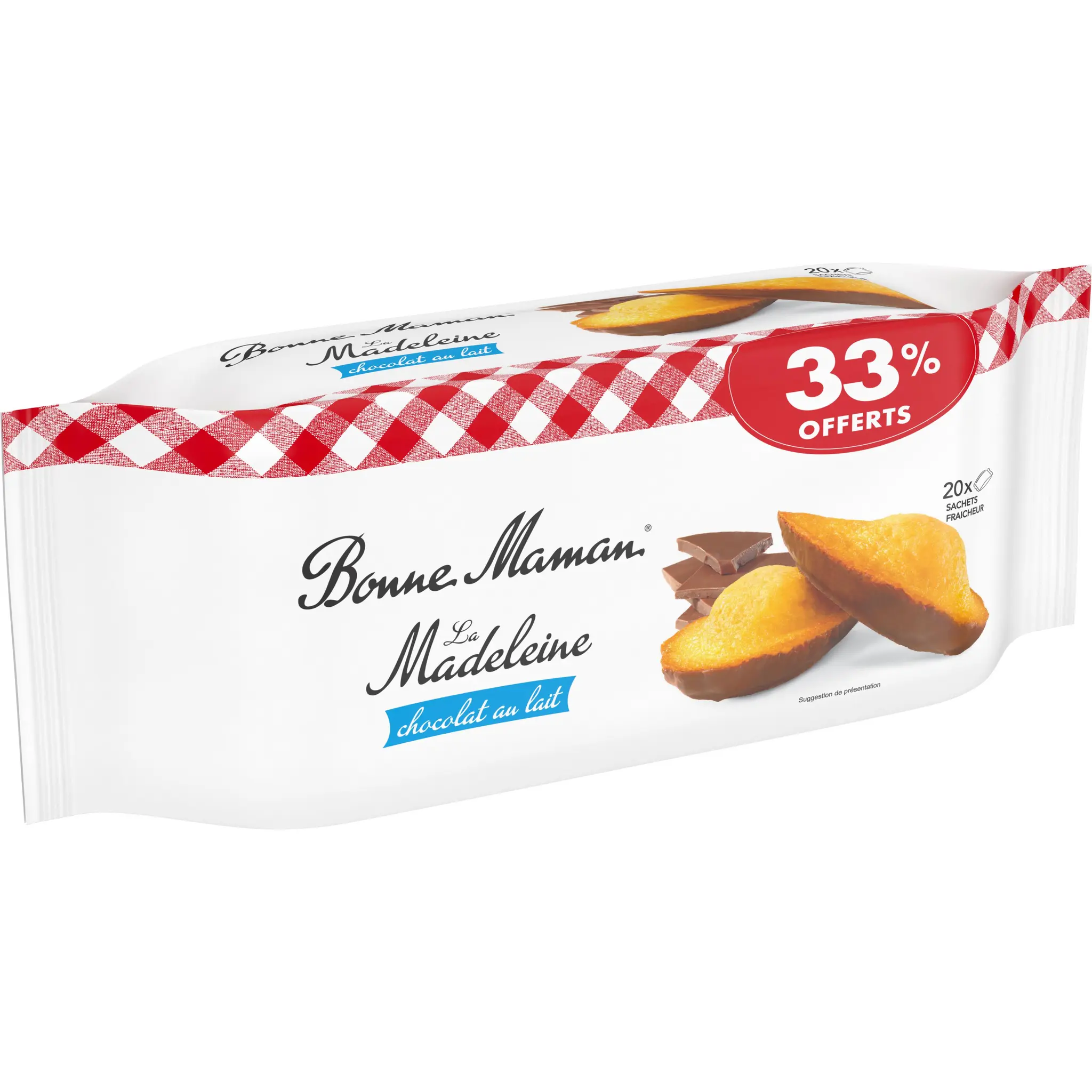 BONNE MAMAN Madeleine nappée au chocolat au lait