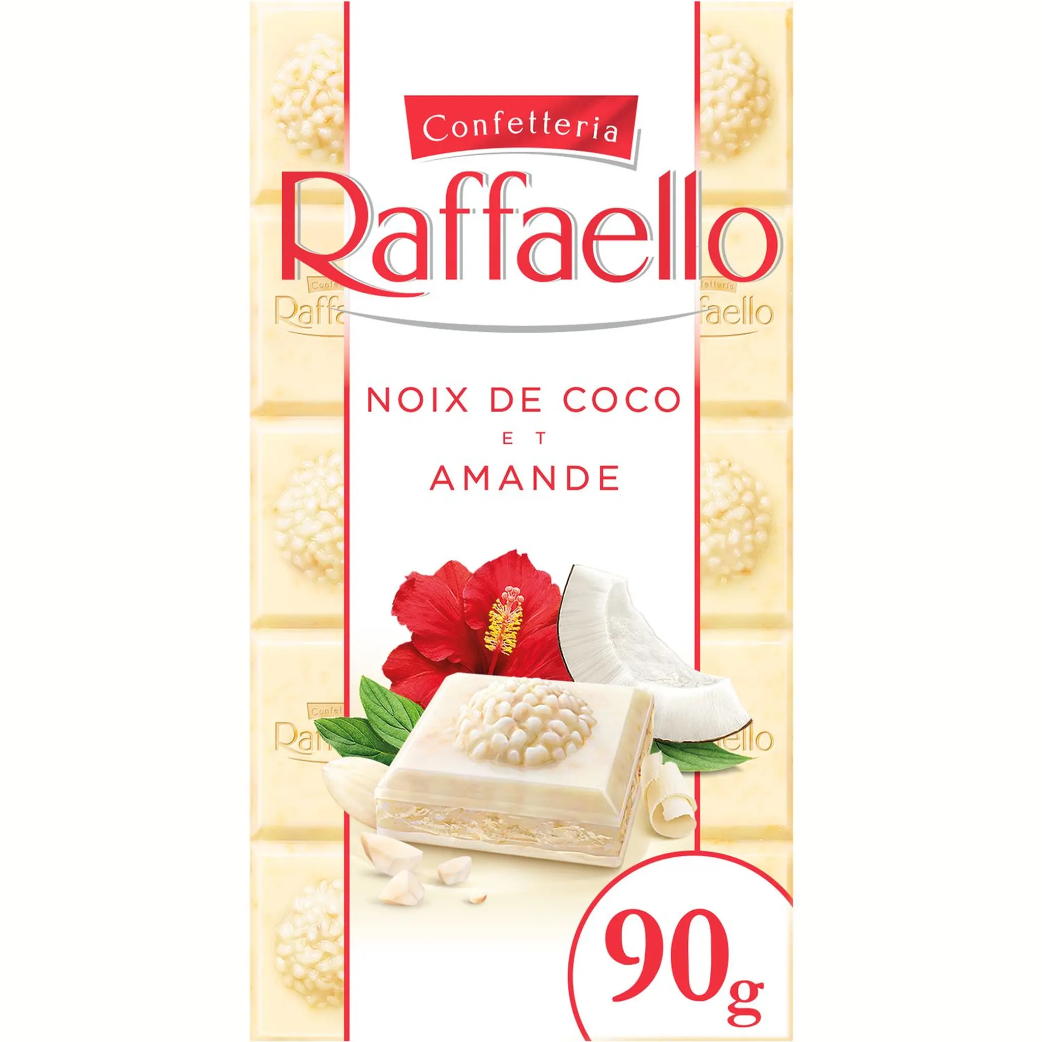 RAFFAELLO Tablette de chocolat blanc noix de coco et amande