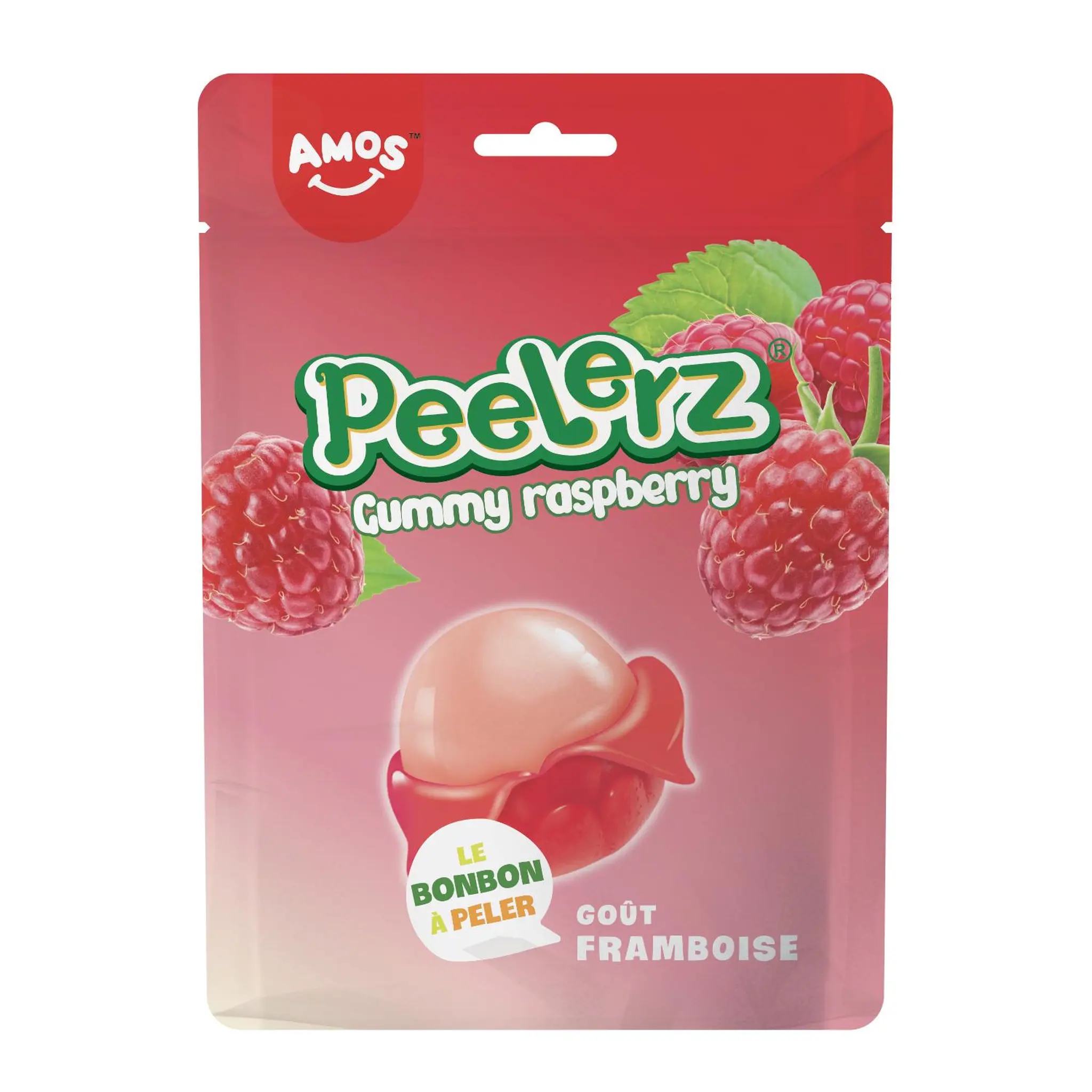 AMOS Peelerz bonbons à peler goût framboise