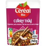 CÉRÉAL BIO Curry Thaï légumes pois chiches lait de coco et citronnelle sachet express