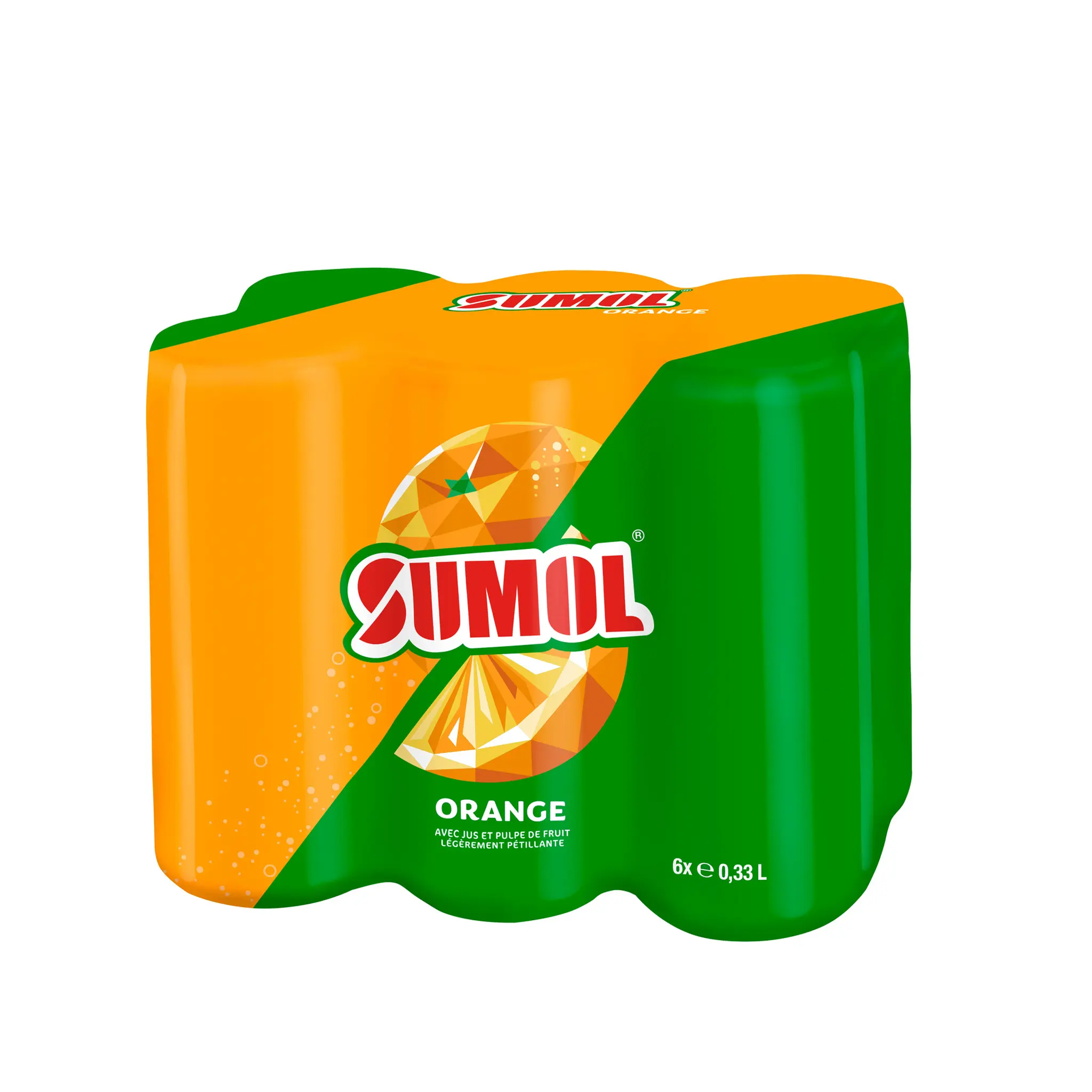 SUMOL Boisson gazeuse saveur orange boîtes