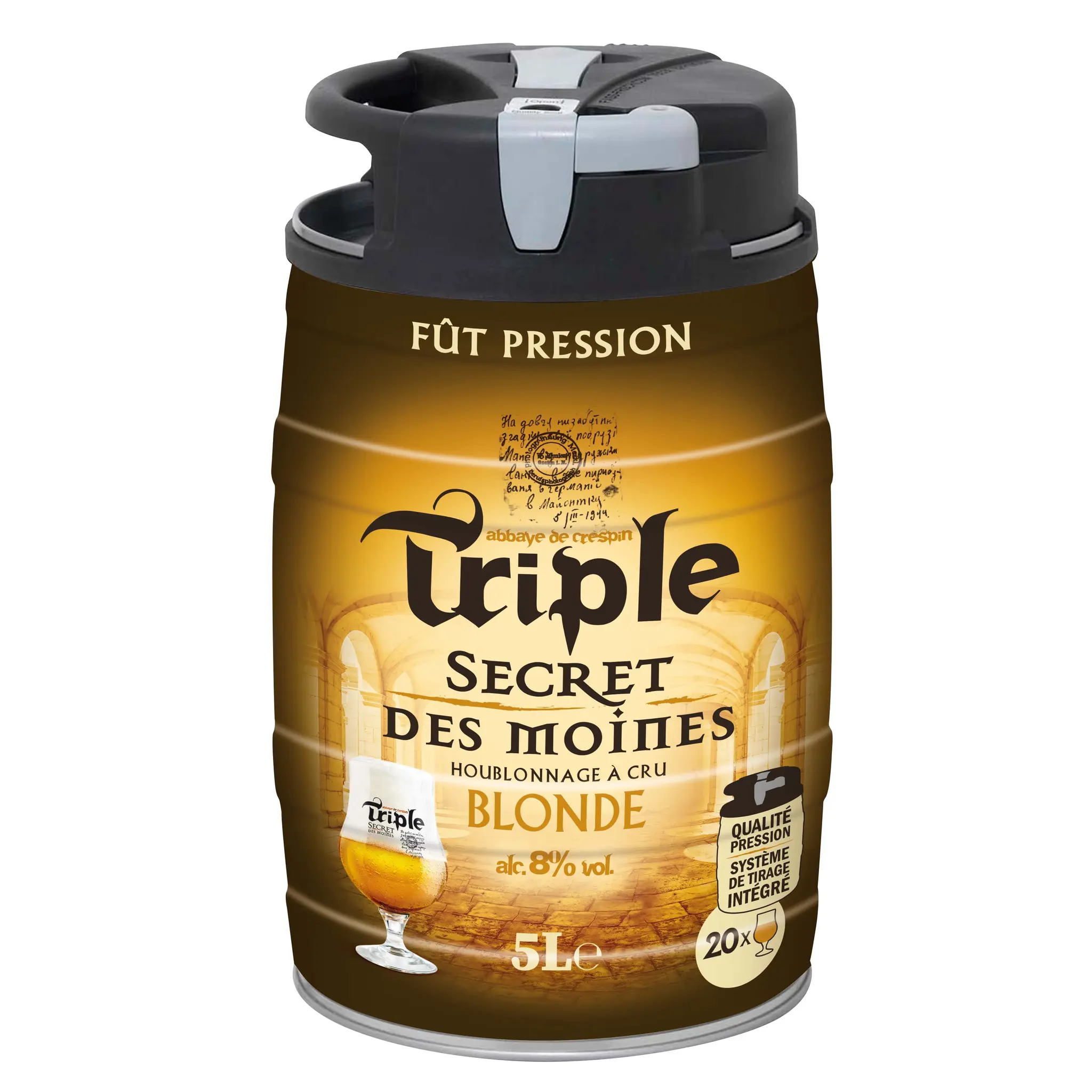 TRIPLE SECRET DES MOINES Bière blonde triple 8% fût